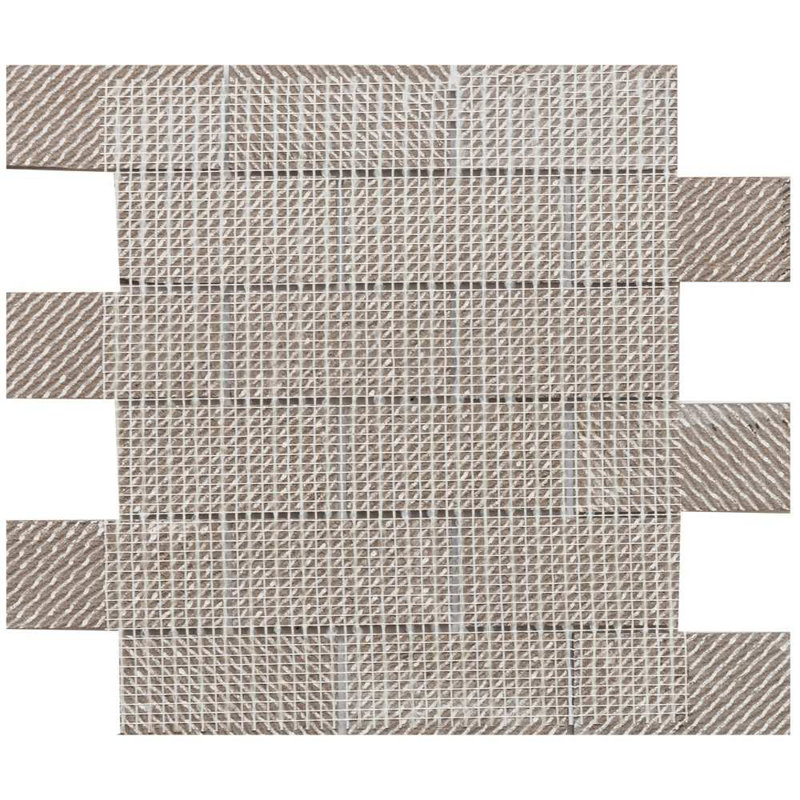 The Wilds 2" x 4" Porcelain Mosaic Tile, Silver