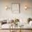 Crystal Wall Sconce with 2-Tier Shade