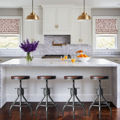 Swivel Counter Stool with Metal Frame