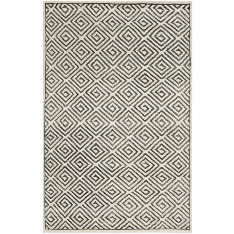 Geometric Hand Woven Area Rug, Rectangle 122 x 183 cm