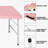 Pink Camping Folding Table 4Ft. Suitable For Indoor & Outdoor Fun. 135Kg Max Weight Load. Foldable With Fixed Grip Effortless Transport. Smooth And Waterproof Tabletop. Stable Triangular Design.