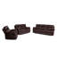 Ensemble de salon inclinable en cuir véritable 3 pièces Mose-52896537