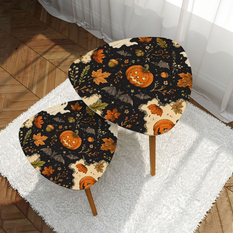 Ensemble de 2 tables basses gigognes Triangle Halloween
