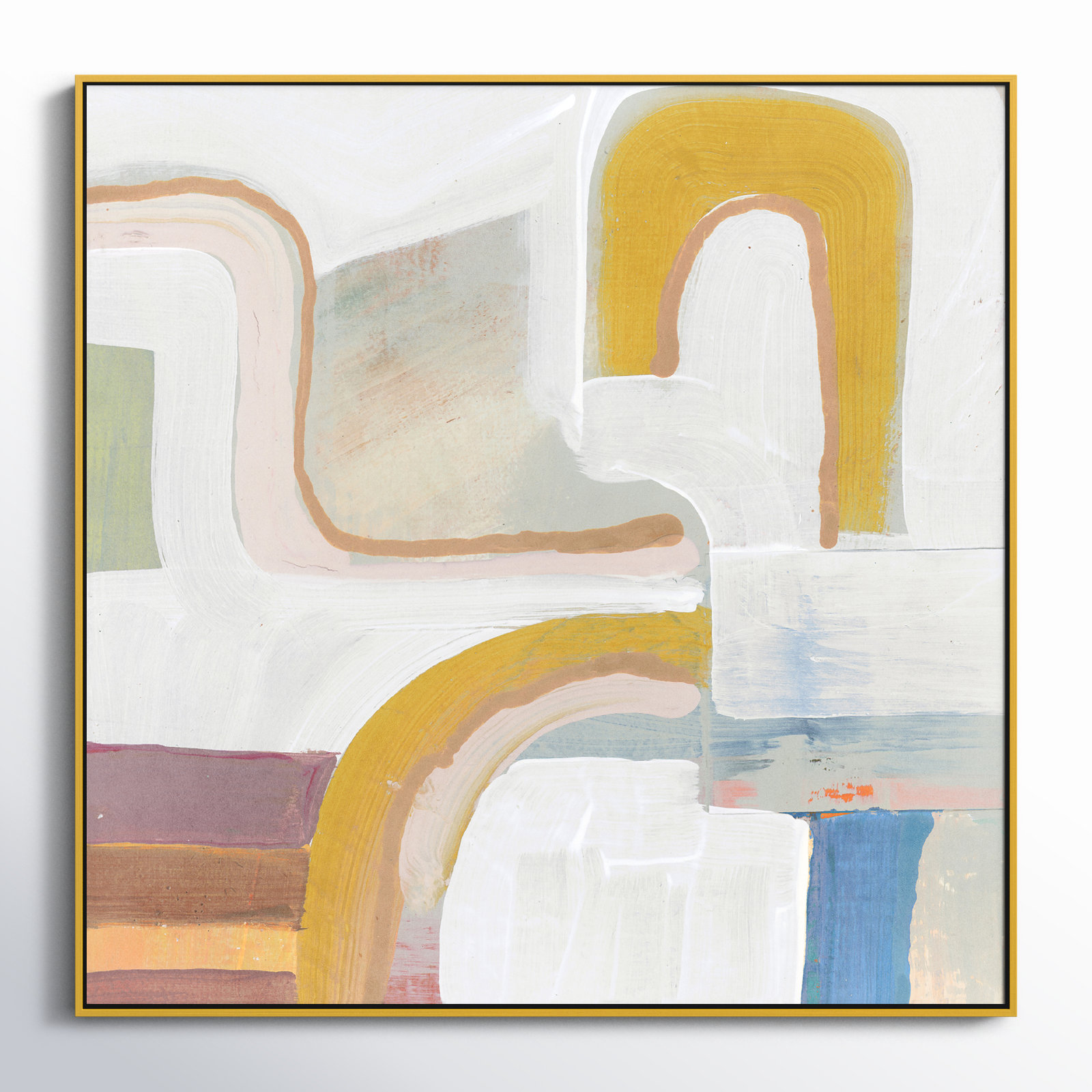 Copeland "Together Again I" Painting by Cartissi, 17.5" H x 17.5" W, Silver