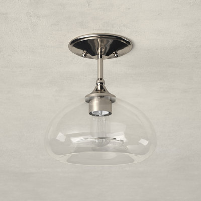 Lani Single Light Glass Semi Flush Mount