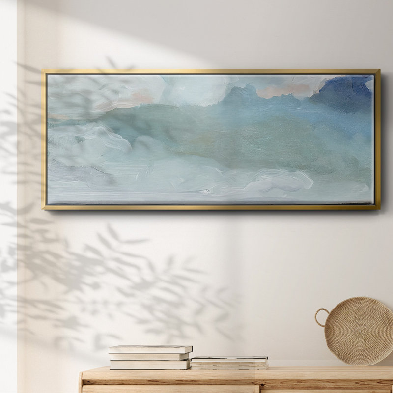 Cerulean Clouds I- Framed Canvas, 24" H x 60" W