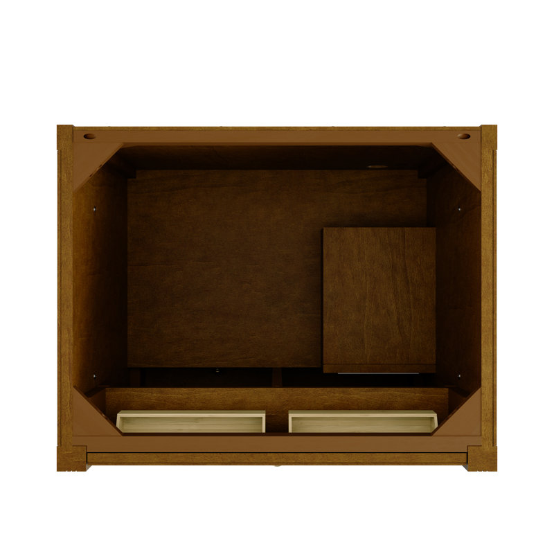 Bellshire 48" W Single Vanity, 30", Eternal Jasmine Pearl Silestone, Honey Oak