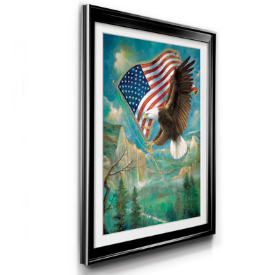 Pledge of Allegiance - Reproduction d'art graphique sur papier encadré