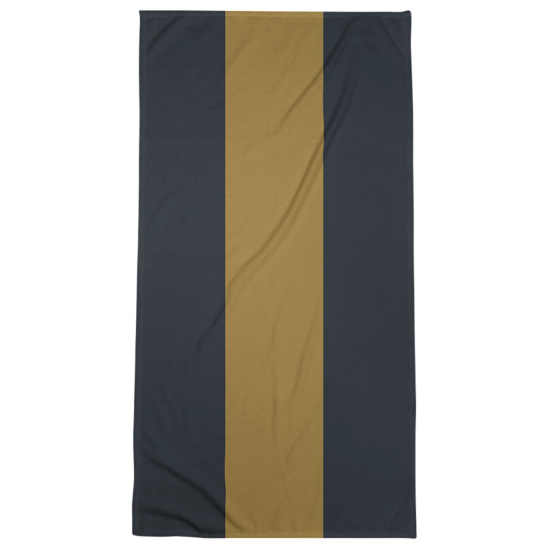 Beach Towel, Black/Gold