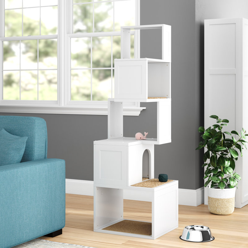 Balanchine 65'' H Cat Tree, White