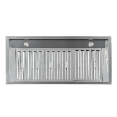 Hotte de cuisine professionnelle PROLINE 40 pouces (pour hottes de 42 pouces), 1200 pi³/min, acier inoxydable, profondeur de 18 pouces, 4 vitesses, garantie de 3 ans, hottes de cuisine, PLJL.INS.4018B.1200