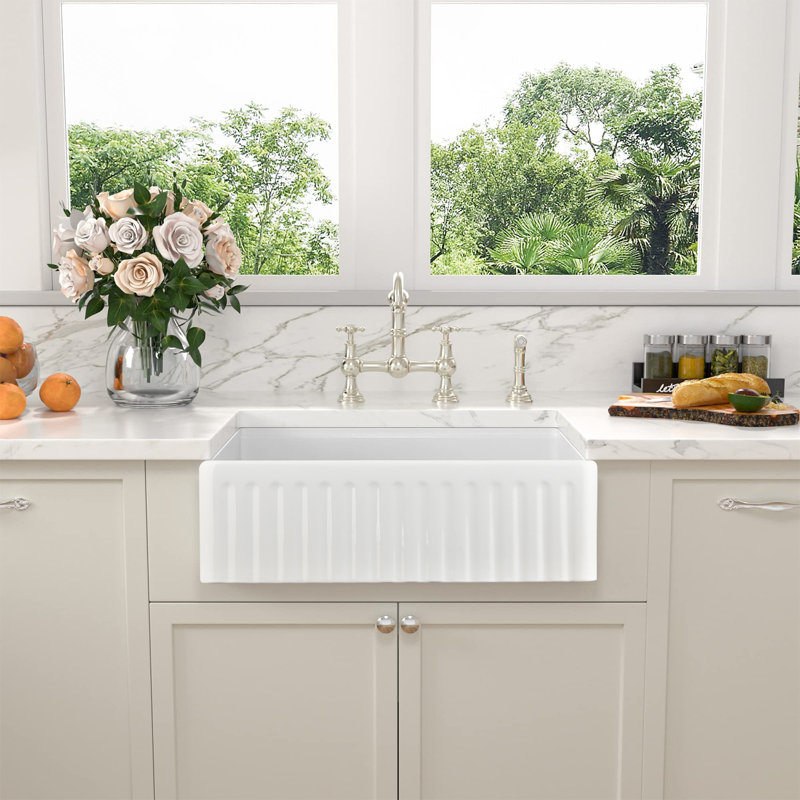 36'' L Single Bowl Fireclay Kitchen Sink