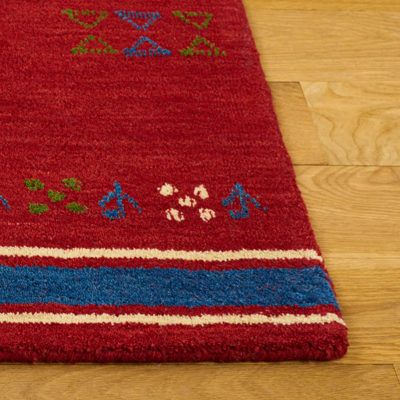 Himalaya Hand Loomed Wool Geometric Indoor Rug, 5'-0" x 8'-0" Rectangle