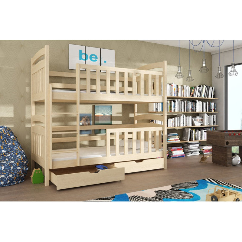 Seb Bunk Bed with Storage Included, Pine 