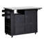 Îlot de cuisine d'extérieur en bois massif extensible 19,3 po / 28 po-134457721