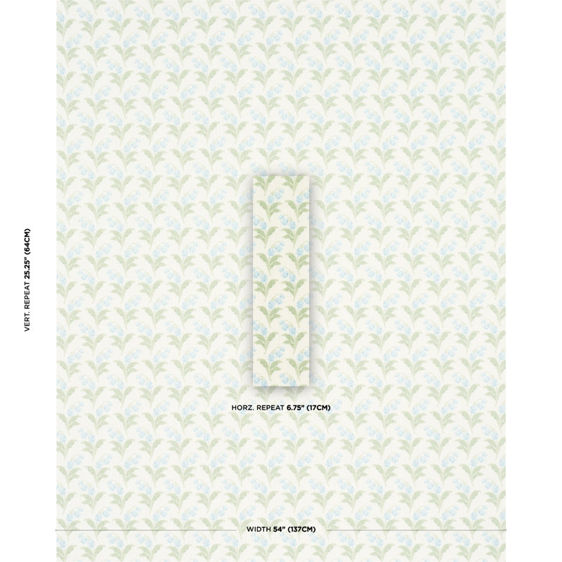 Lily Of The Valley Indoor/Outdoor Fabric, Bluebell