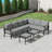 8-Person Outdoor Aluminum Sectional Sofa with Soft Cushions, Powder-Coated Frame, Two Ottomans-492465249