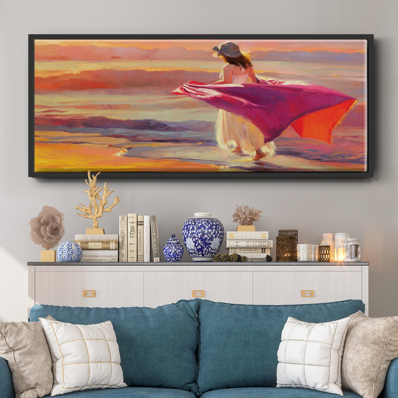 Catching the Breeze- Framed Canvas, 20" H x 50" W