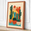 Desert Garden Mid-Century - Wrapped Canvas-29436360-29436361