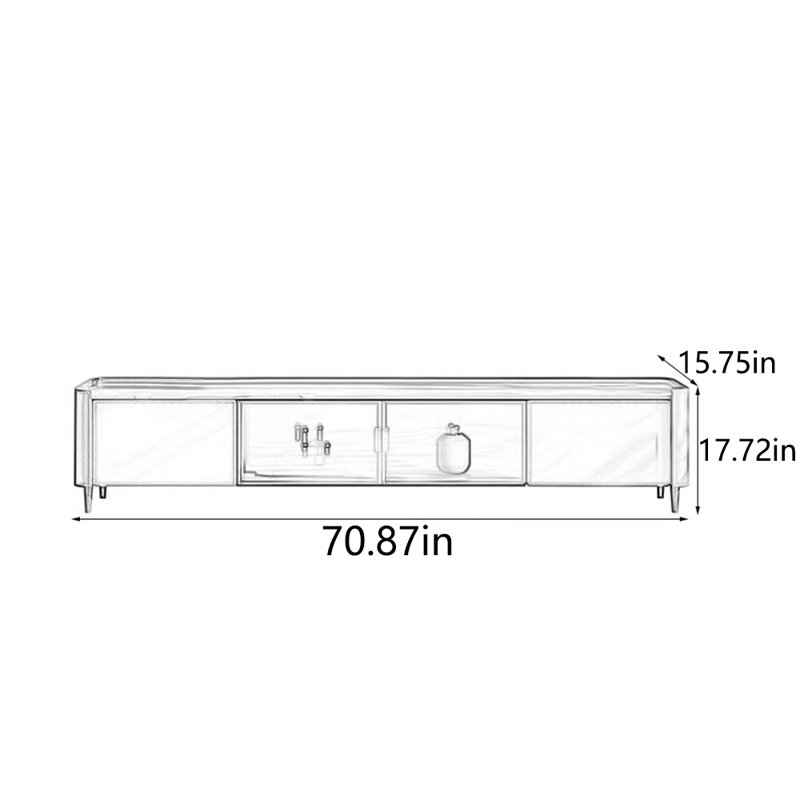 Meuble télé Saddle, Brun, 70.87"