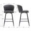 Tabouret de bar rembourré avec repose-pieds-105845133