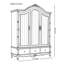 Armoire américaine à trois portes peintes