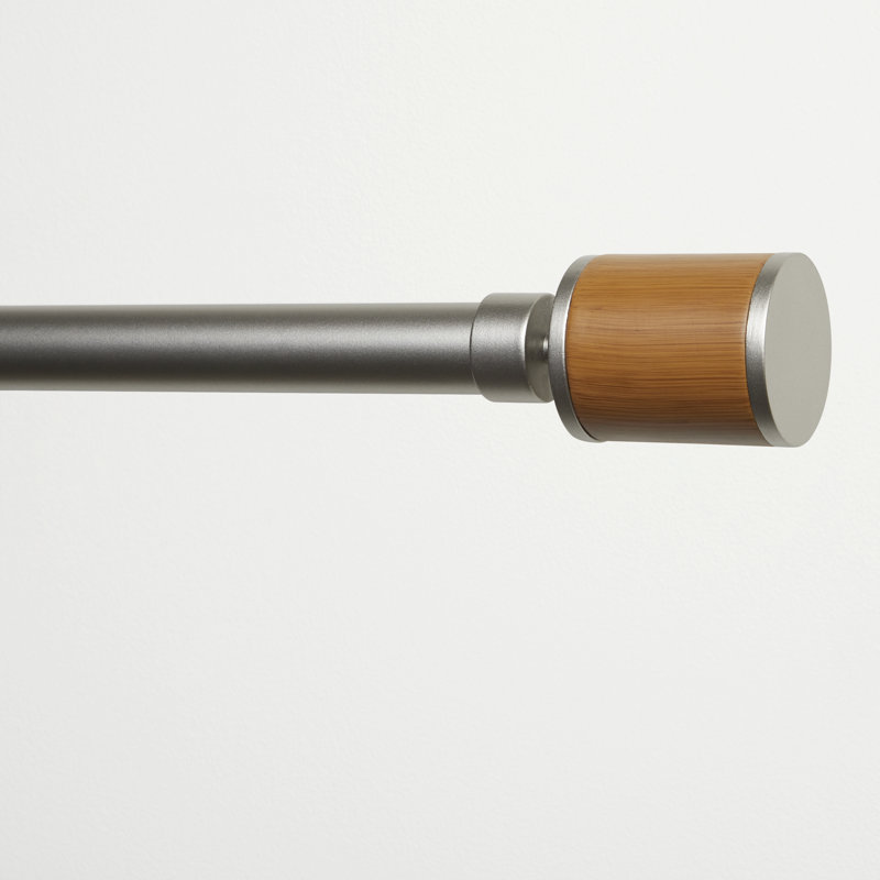 Amalgamated Textiles Exclusive Home Rimini 1" Window Curtain Rod and Finial Set, Adjustable