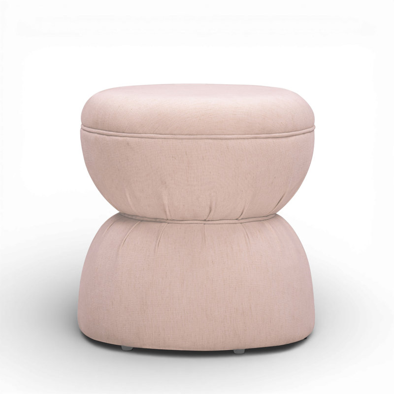 Repose-pieds en chenille rose clair Tomlin, Rose