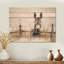 «Gentle Bray Donkey By The Farm III», art mural moderne sur bois de pin naturel-1095605601