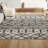 Bousquet Moroccan Beni Souk Cream/Black Rug-1921047187
