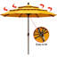 Parasol de marché Dalon 4,00 po avec manivelle et contrepoids inclus