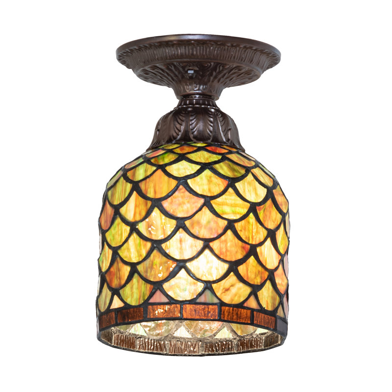 6" Wide Acorn Flushmount