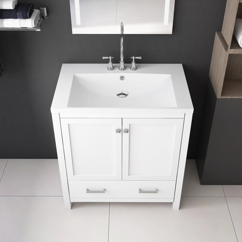 Ensemble de meuble-lavabo simple 30 po Lylla, Blanc