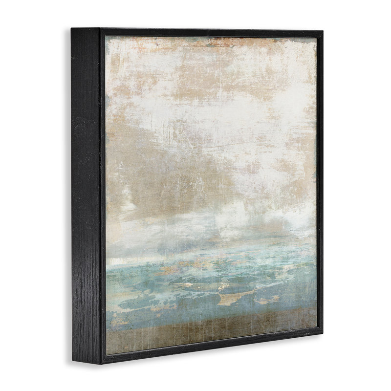 Art giclée encadré Stupell Industries rustique bleu beige par Suzanne Nicoll, Giclée encadrée noir minuit, H 12 po x l 12 po