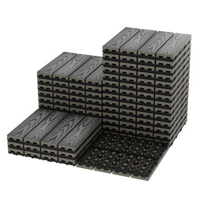 Carreaux de terrasse en composite de style entrelacé 12 po x 12 po