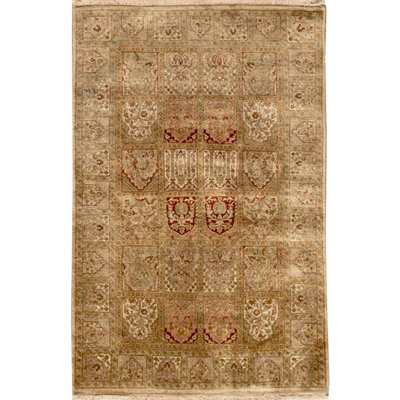 Tapis beige noué à la main de haute qualité