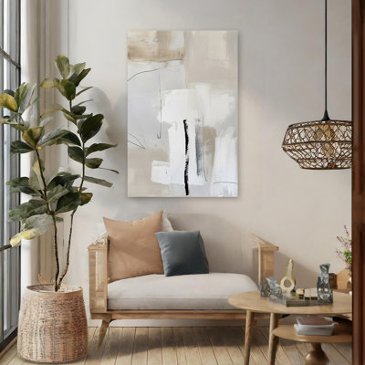 Neutral Balance II moderne abstrait, technique mixte moderne, minimalisme