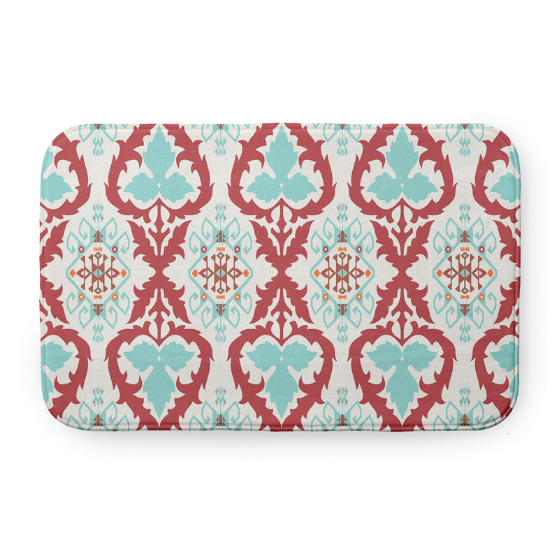 Tapis de bain Happy Hippy, L 17 po x L 24 po, Bleu sarcelle