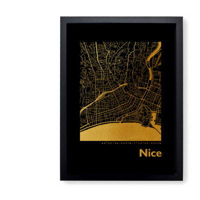 Nice Map - Single Picture Frame Print