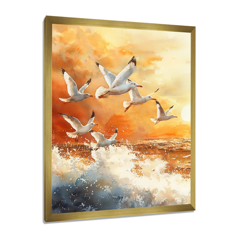 Aylsworth - animaux, art mural, H 20 po x l 12 po, Reproduction encadrée d'une seule photo, Doré