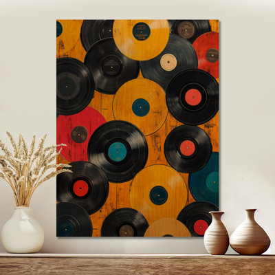 Soirées vinyles des années 70 - Décoration murale rétro en bois