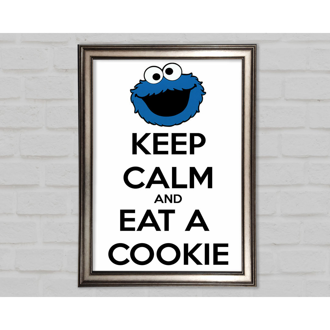 Küche Zitat Keep Calm and Eat a Cookie - Einzelne Bilderrahmen Kunstdrucke