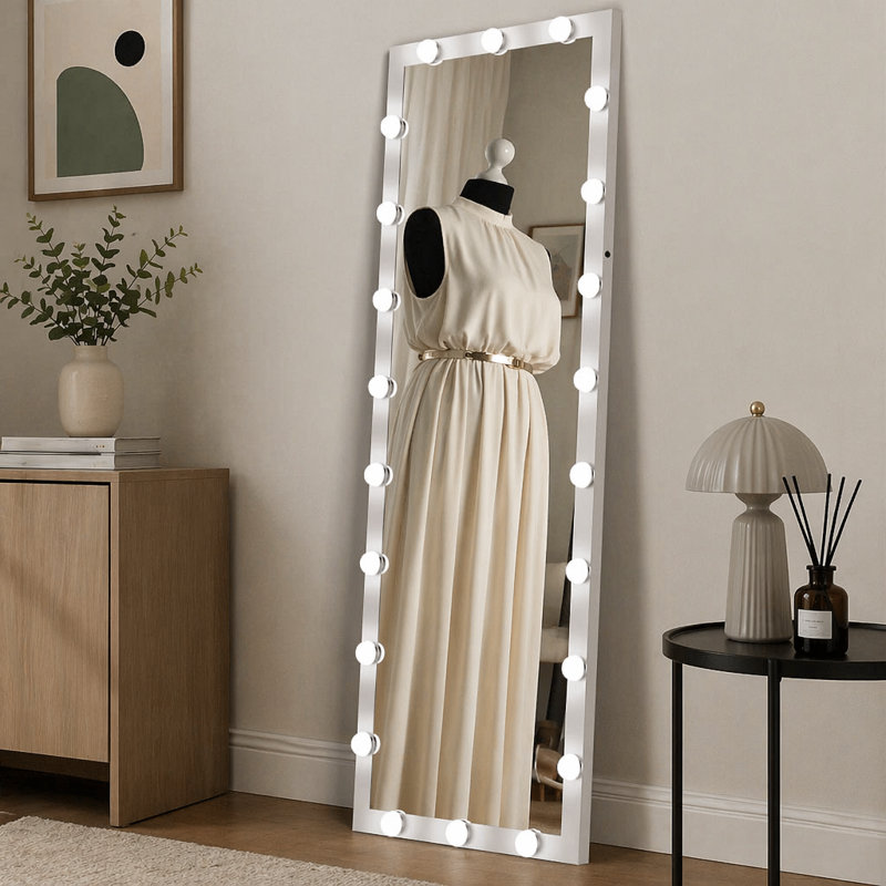 Eliyannah Aluminium Floor Mirror, Silver