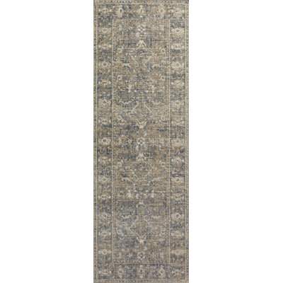 Chris Loves Julia x Loloi Rosemarie Oriental Sand/Lagoon/Off White Area Rug