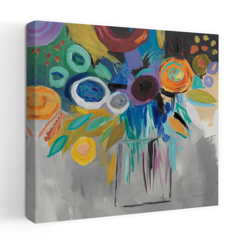 Éclat contemporain de magie avec art abstrait noir, H 36 po x l 36 po