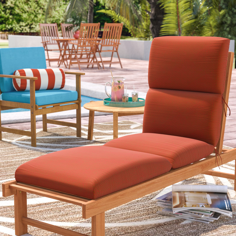 Coussin de chaise longue intérieur / extérieur Kippie Sunbrella, Brique