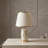 Modern Nightstand Ceramic Table Lamp With Fabric Lamp Shade With 3-color Light Bulb