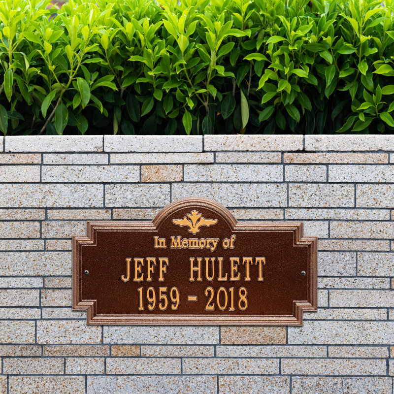 Arlington 'In Memory of' Memorial Plaque, Yes, Antique Copper