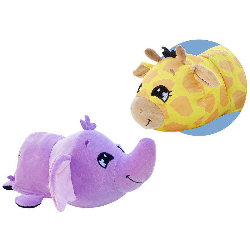 FlipaZoo Mushmillow Jazzy Giraffe to Emi Elephant Plus Bébé boni FlipaZoo