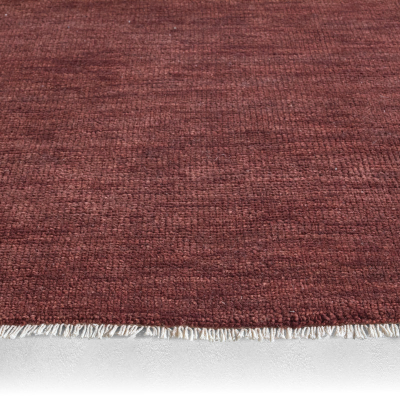 Jaipur Living Origin SAG23 Handknot Solid Red Area Rug (6'X9'), Rectangle 6' x 9'